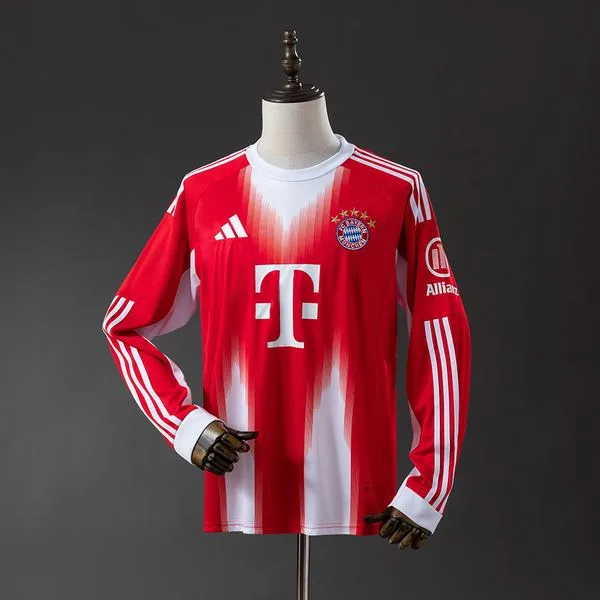 Camiseta de fútbol Bayern Munich 2025/26 LOCAL MANGA LARGA VERSION FAN